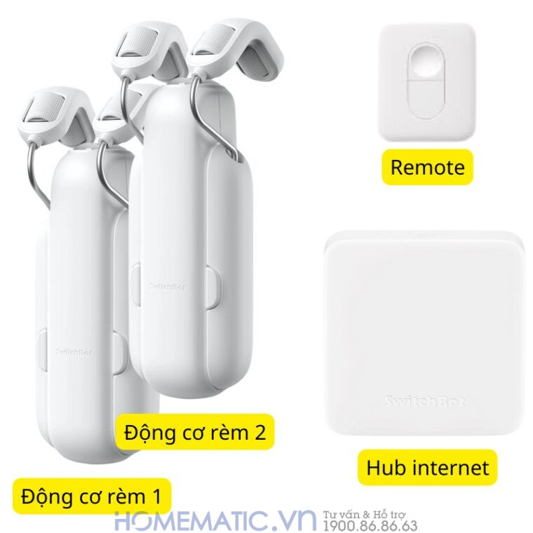 Động Cơ Rèm Thông Minh đa Năng Switchbot Curtain Rod3 Dùng Cho Thanh Treo Rèm Cửa Loại Tròn