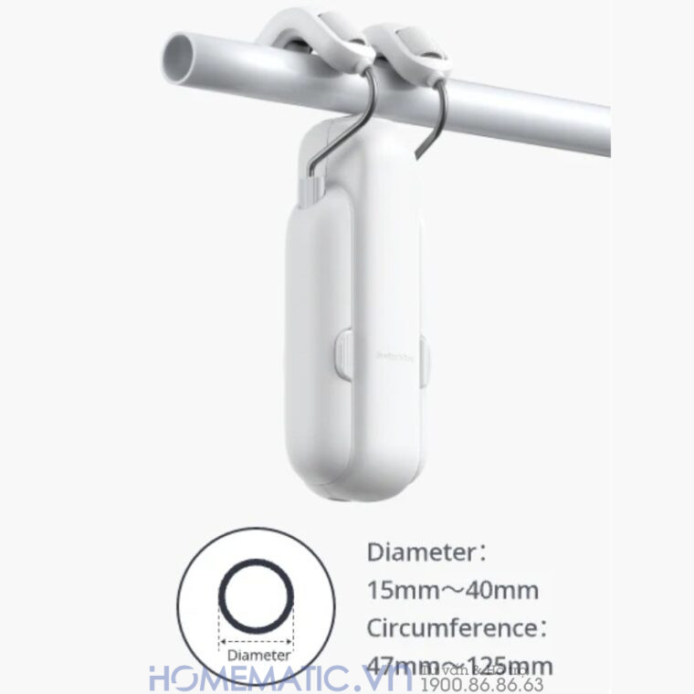 Động Cơ Rèm Thông Minh đa Năng Switchbot Curtain Rod3 Dùng Cho Thanh Treo Rèm Cửa Loại Tròn kích cỡ hỗ trợ