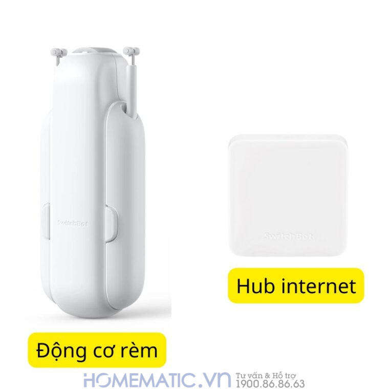 Động Cơ Rèm Thông Minh Switchbot Curtain U-rail3 Hỗ Trợ Thanh Treo Rèm Ray Trượt Loại Chữ U