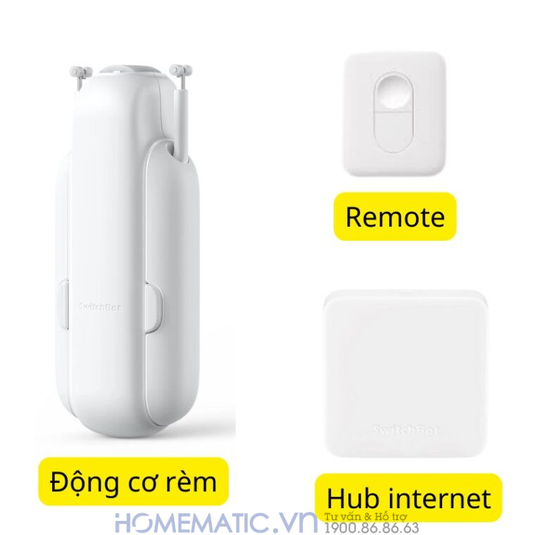 Động Cơ Rèm Thông Minh Switchbot Curtain U-rail3 Hỗ Trợ Thanh Treo Rèm Ray Trượt Loại Chữ U