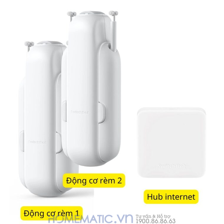 Động Cơ Rèm Thông Minh Switchbot Curtain U-rail3 Hỗ Trợ Thanh Treo Rèm Ray Trượt Loại Chữ U