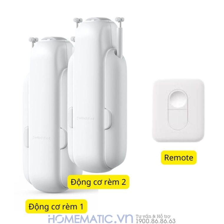 Động Cơ Rèm Thông Minh Switchbot Curtain U-rail3 Hỗ Trợ Thanh Treo Rèm Ray Trượt Loại Chữ U