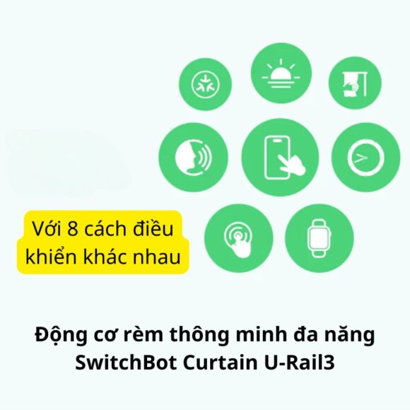 Động Cơ Rèm Thông Minh Switchbot Curtain U-rail3 Hỗ Trợ Thanh Treo Rèm Ray Trượt Loại Chữ U