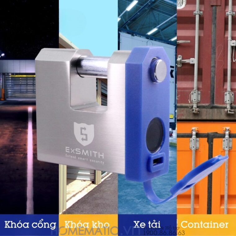 Ổ Khóa Cầu Ngang Vân Tay Chống Cắt Chống Nước Chống Trộm Thông Minh Exsmith Epl655 Ổ Khóa Cầu Ngang Vân Tay Chống Cắt Chống Nước Chống Trộm Thông Minh Exsmith Epl655