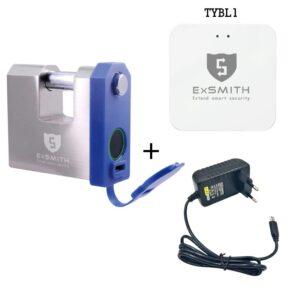 Ổ Khóa Cầu Ngang Vân Tay Chống Cắt Chống Nước Chống Trộm Thông Minh Exsmith Epl655