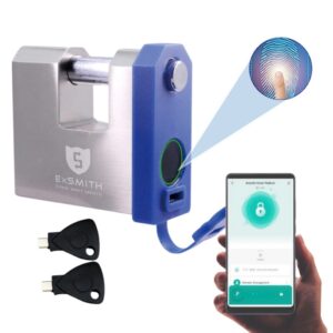 Ổ Khóa Cầu Ngang Vân Tay Chống Cắt Chống Nước Chống Trộm Thông Minh Exsmith Epl655