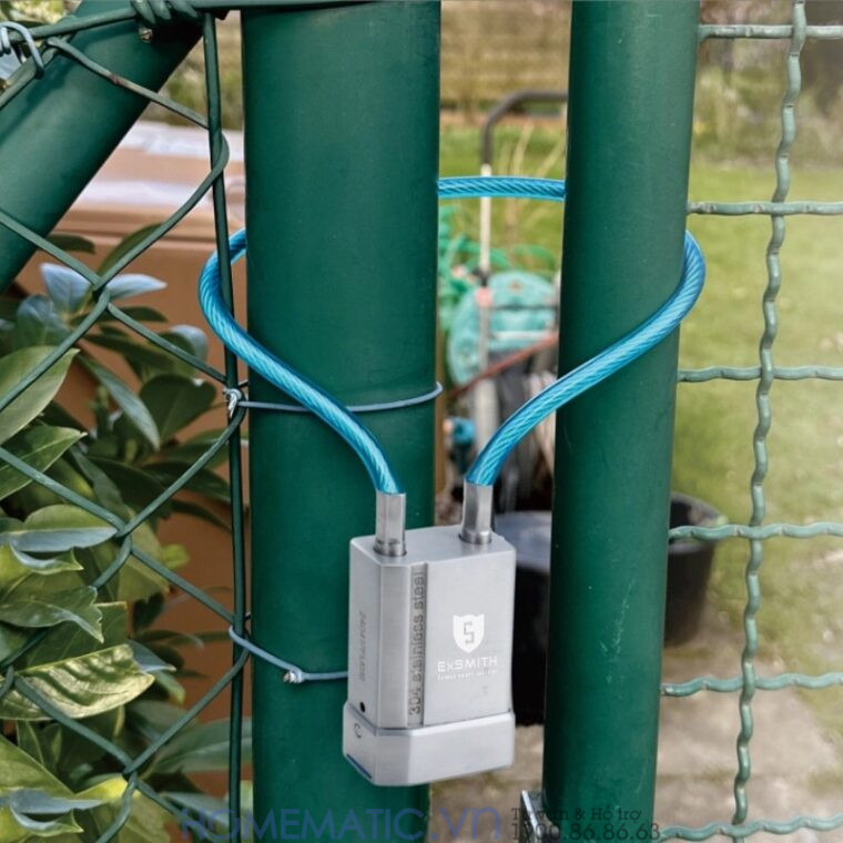 Ổ Khóa Dây Cáp Chống Cắt Vân Tay Khóa Cửa Cổng Exsmith Epl185 Ổ Khóa Dây Cáp Chống Cắt Vân Tay Khóa Cửa Cổng Exsmith Epl185