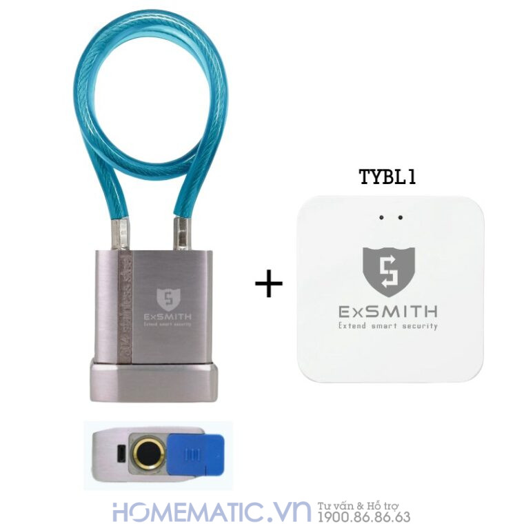 Ổ Khóa Dây Cáp Chống Cắt Vân Tay Khóa Xe Máy, Xe đạp, Khóa Cửa Cổng Exsmith Epl185