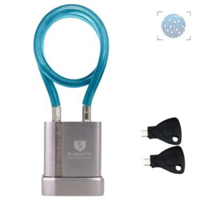 Ổ Khóa Dây Cáp Chống Cắt Vân Tay Khóa Xe Máy, Xe đạp, Khóa Cửa Cổng Exsmith Epl185