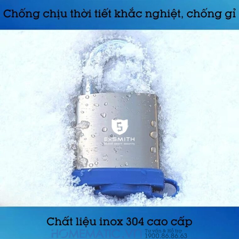 Ổ Khóa Vân Tay Móc Treo Cửa Cổng Chống Nước Ngoài Trời Exsmith Epl265 Ổ Khóa Vân Tay Móc Treo Cửa Cổng Chống Nước Ngoài Trời Exsmith Epl265