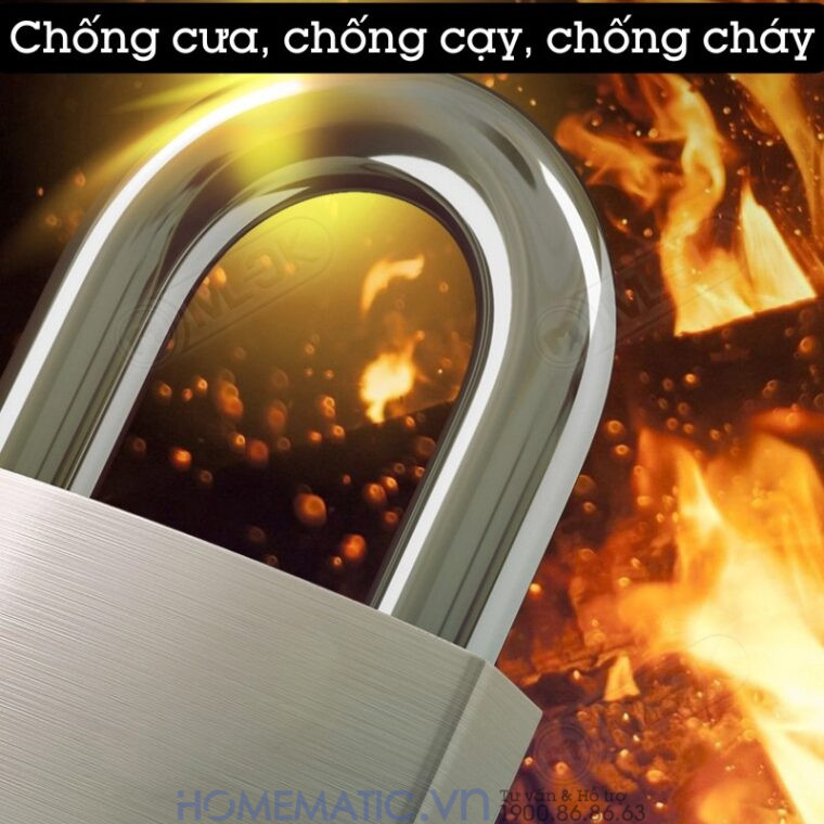 Ổ Khóa Vân Tay Móc Treo Cửa Cổng Chống Nước Ngoài Trời Exsmith Epl265