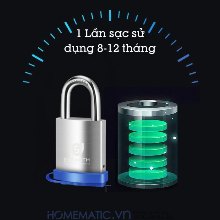 Ổ Khóa Vân Tay Móc Treo Cửa Cổng Chống Nước Ngoài Trời Exsmith Epl265 Ổ Khóa Vân Tay Móc Treo Cửa Cổng Chống Nước Ngoài Trời Exsmith Epl265