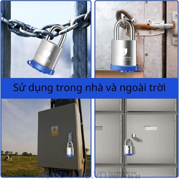 Ổ Khóa Vân Tay Móc Treo Cửa Cổng Chống Nước Ngoài Trời Exsmith Epl265 Ổ Khóa Vân Tay Móc Treo Cửa Cổng Chống Nước Ngoài Trời Exsmith Epl265