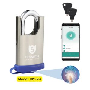 Ổ Khóa Vân Tay Móc Treo Cửa Cổng Chống Nước Ngoài Trời Exsmith Epl364
