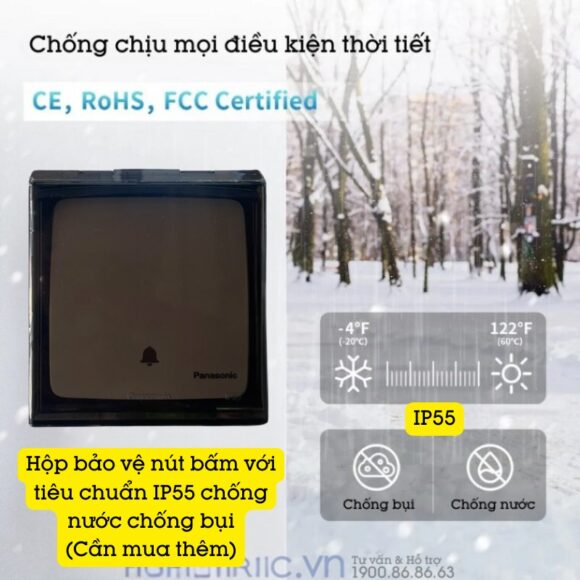 Bộ Chuông Cửa Cao Cấp Panasonic Chuông điện Có Dây Wmt54