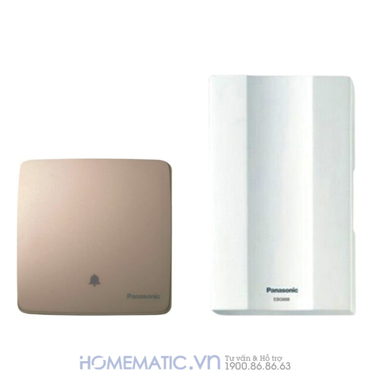 Bộ Chuông Cửa Cao Cấp Panasonic Chuông điện Có Dây Wmt54Y vàng ánh kim