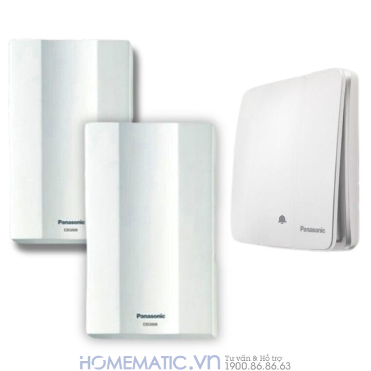 Bộ Chuông Cửa Cao Cấp Panasonic Chuông điện Có Dây Wmt54 bộ 1 nút bấm 2 loa chuông