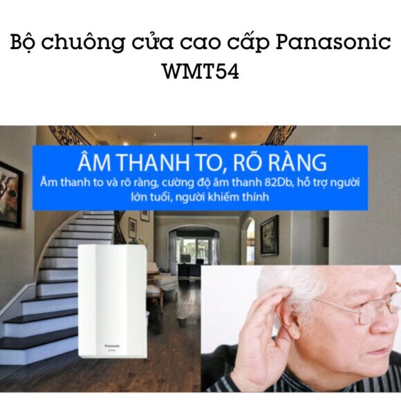 Bộ Chuông Cửa Cao Cấp Panasonic Chuông điện Có Dây Wmt54