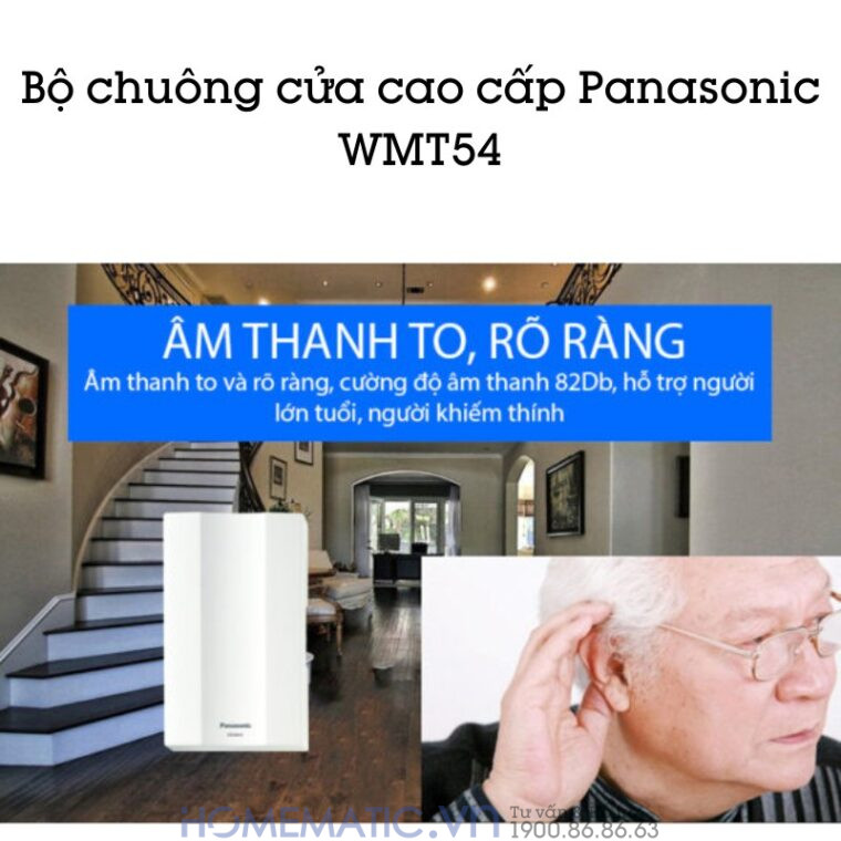 Bộ Chuông Cửa Cao Cấp Panasonic Chuông điện Có Dây Wmt54