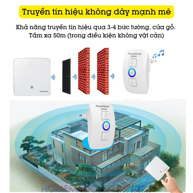 Chuông Cửa Không Dây Nút Bấm Panasonic Dùng Pin Cao Cấp Panachime Ehg54 Chuông Cửa Không Dây Nút Bấm Panasonic Dùng Pin Cao Cấp Panachime Ehg54