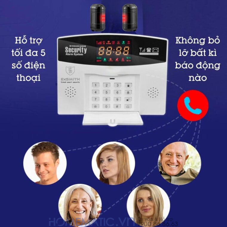 Hệ Thống Hàng Rào Chống Trộm Báo Về điện Thoại Exsmith Es1720ab