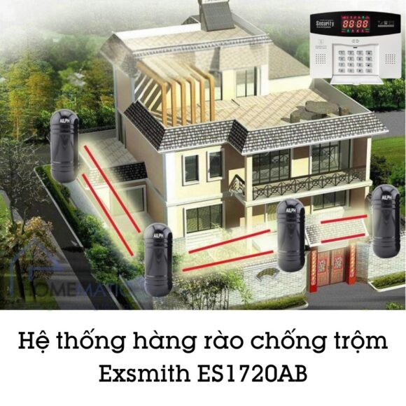 Hệ Thống Hàng Rào Chống Trộm Báo Về điện Thoại Exsmith Es1720ab