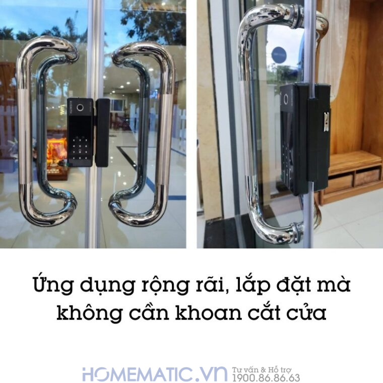 Khóa Vân Tay Cửa Kính Cường Lực Thông Minh Không Khoan đục Exsmith Jd-s1 lắp đặt không cần khoan cắt cửa Khóa Vân Tay Cửa Kính Cường Lực Thông Minh Không Khoan đục Exsmith Jd-s1 lắp đặt không cần khoan cắt cửa
