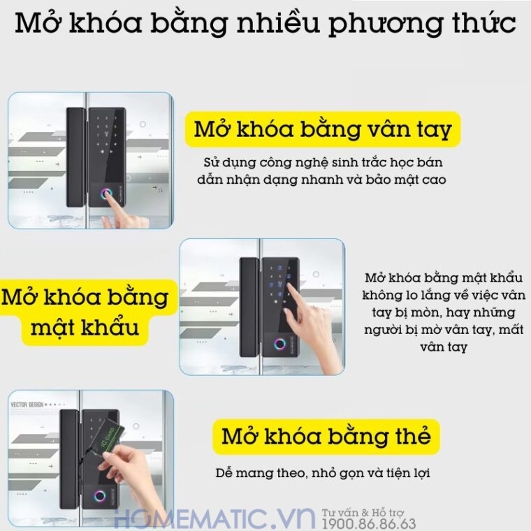 Khóa Vân Tay Cửa Kính Cường Lực Thông Minh Không Khoan đục Exsmith Jd-s1 có nhiều phương thức mở khóa Khóa Vân Tay Cửa Kính Cường Lực Thông Minh Không Khoan đục Exsmith Jd-s1 có nhiều phương thức mở khóa