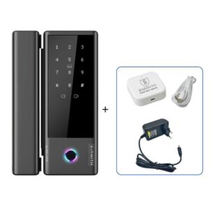 Khóa Vân Tay Cửa Kính Cường Lực Thông Minh Không Khoan đục Exsmith Jd-s1 bộ sản phẩm kết nối internet