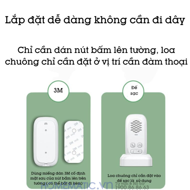 Chuông Cửa đàm Thoại 2 Chiều Không Dây Chống Nước Intercom Doorbell Ids1