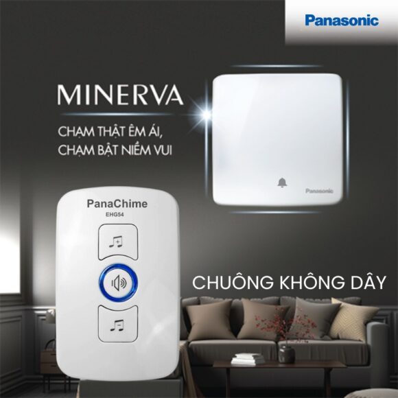 Chuông Cửa Không Dây Nút Bấm Panasonic Dùng Pin Cao Cấp Panachime Ehg54