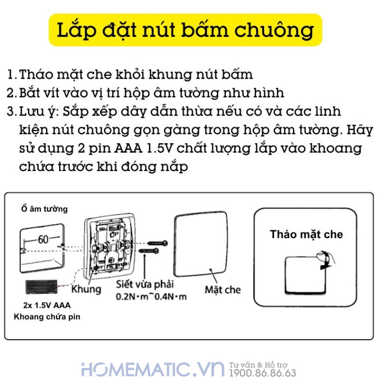 Cách lắp đặt Chuông Cửa Không Dây Nút Bấm Panasonic Dùng Pin Cao Cấp Panachime Ehg54 Cách lắp đặt Chuông Cửa Không Dây Nút Bấm Panasonic Dùng Pin Cao Cấp Panachime Ehg54