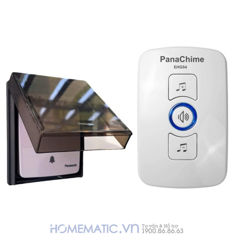 Chuông Cửa Không Dây Nút Bấm Panasonic Dùng Pin Cao Cấp Panachime Ehg54 bộ 1 nút bấm 1 loa chuông chống nước
