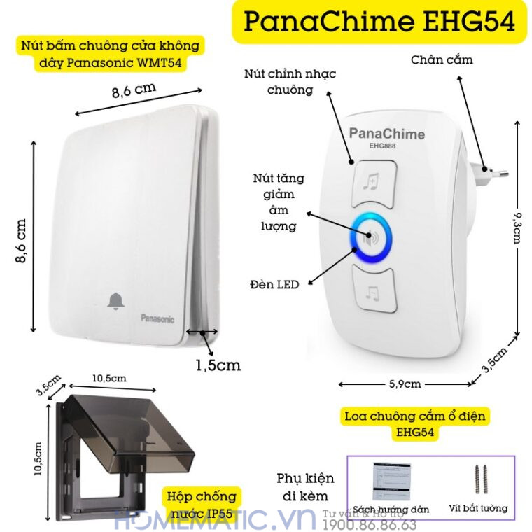 Chuông Cửa Không Dây Nút Bấm Panasonic Dùng Pin Cao Cấp Panachime Ehg54 tính năng sản phẩm Chuông Cửa Không Dây Nút Bấm Panasonic Dùng Pin Cao Cấp Panachime Ehg54 tính năng sản phẩm