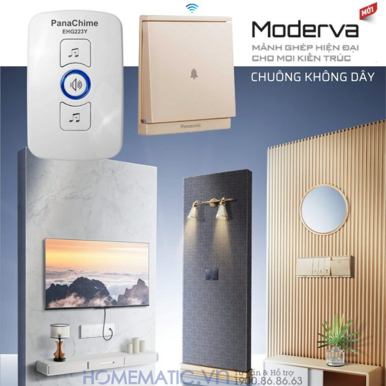 Chuông Không Dây Nút Bấm Panasonic Dùng Pin Panachime Ehg223y thuộc dòng sản phẩm Moderva