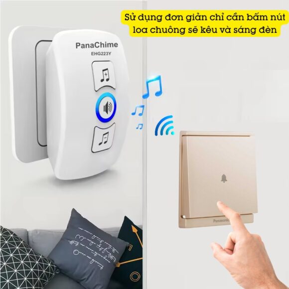 Chuông Không Dây Nút Bấm Panasonic Dùng Pin Panachime Ehg223y có cách sử dụng đơn giản