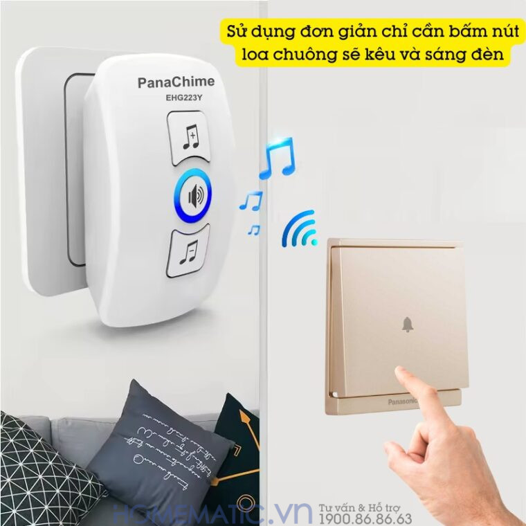 Chuông Không Dây Nút Bấm Panasonic Dùng Pin Panachime Ehg223y có cách sử dụng đơn giản