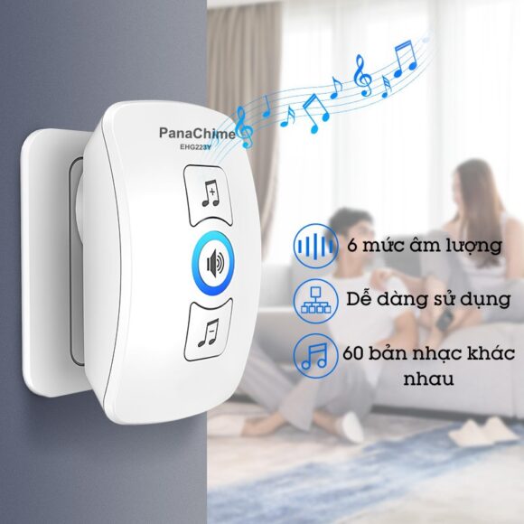 Chuông Không Dây Nút Bấm Panasonic Dùng Pin Panachime Ehg223y sử dụng đổi nhạc dễ dàng