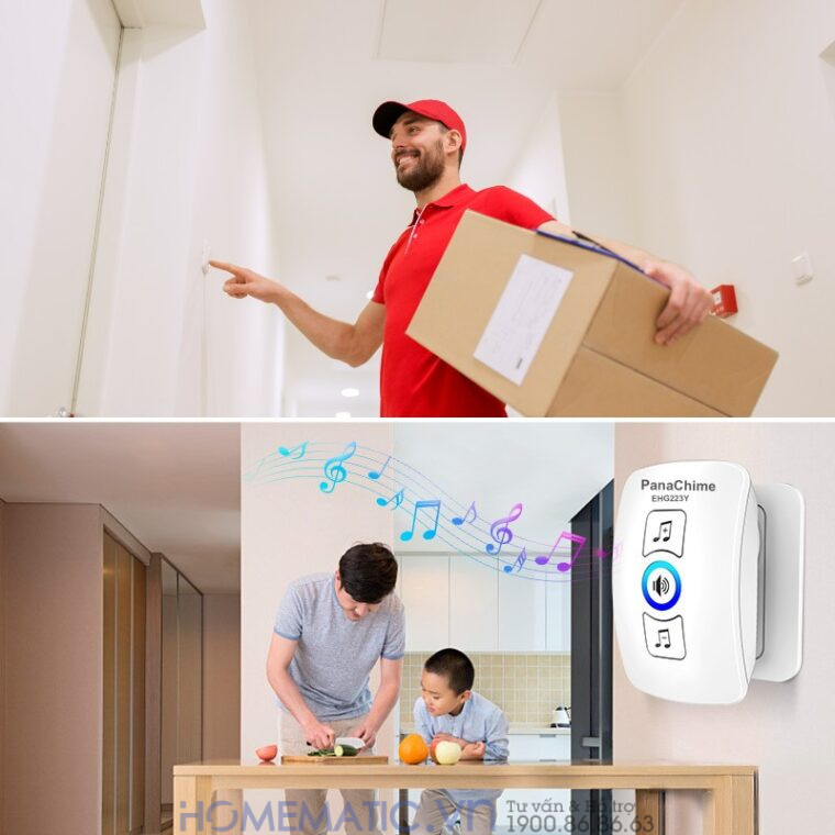 Chuông Không Dây Nút Bấm Panasonic Dùng Pin Panachime Ehg223y sử dụng tiện lợi