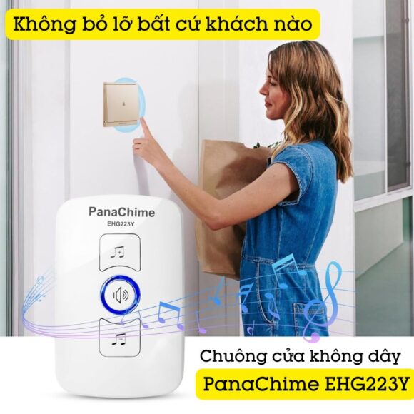 Chuông Không Dây Nút Bấm Panasonic Dùng Pin Panachime Ehg223y không bỏ lỡ bất cứ khách nào