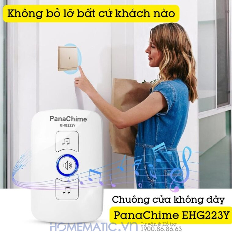 Chuông Không Dây Nút Bấm Panasonic Dùng Pin Panachime Ehg223y không bỏ lỡ bất cứ khách nào