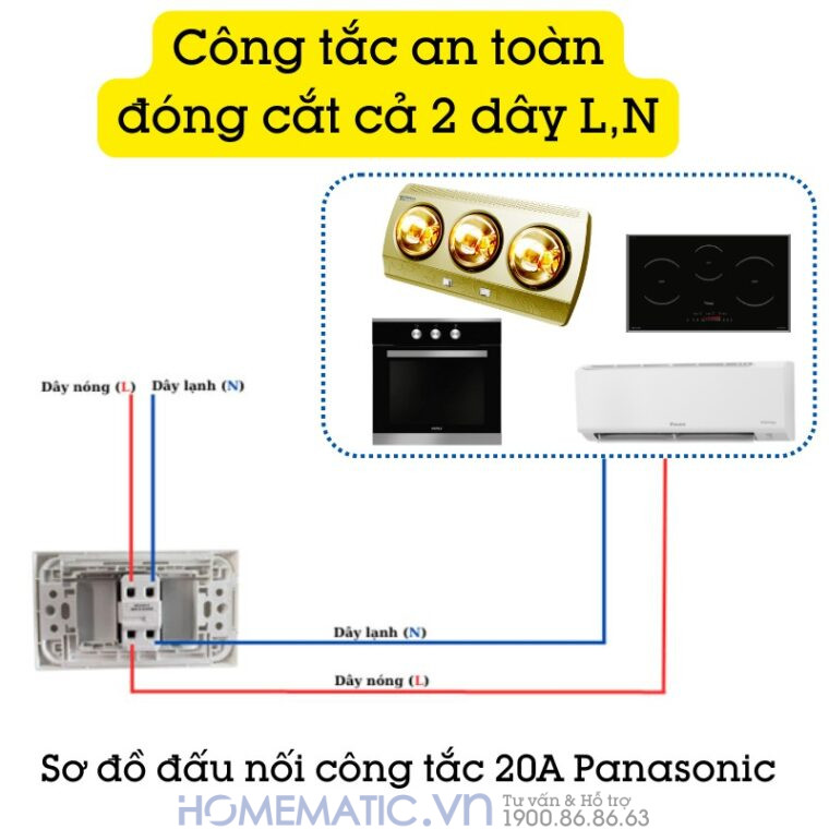 Hạt Công Tắc 20a Panasonic Có đèn Báo đóng Cắt 2 Dây Cho Thiết Bị Công Suất Lớn Hạt Công Tắc 20a Panasonic Có đèn Báo đóng Cắt 2 Dây Cho Thiết Bị Công Suất Lớn