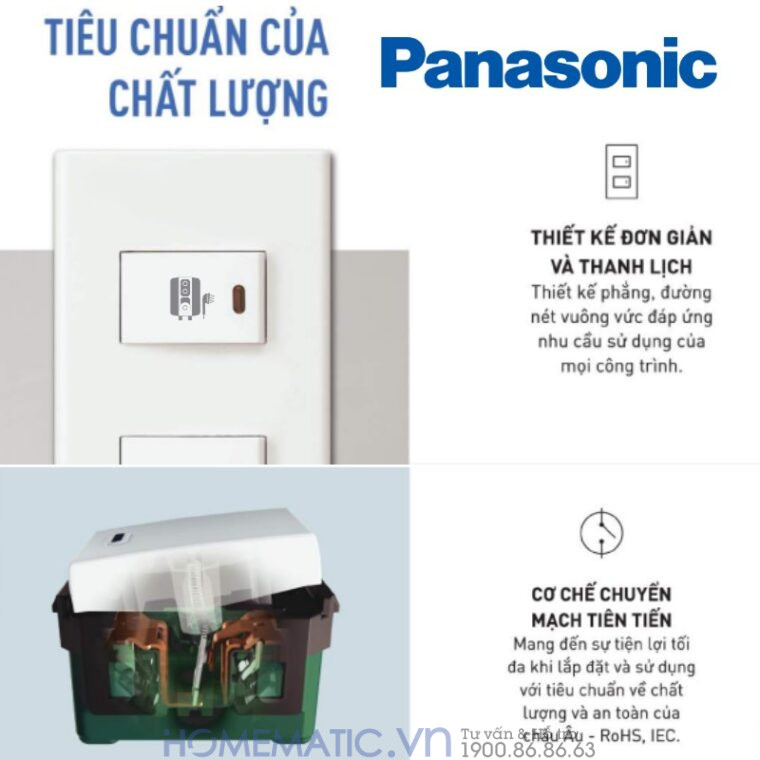 Hạt Công Tắc Bình Nóng Lạnh Panasonic 20a Có đèn Báo
