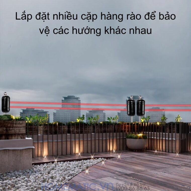 Bộ Hàng Rào điện Tử Hồng Ngoại Báo động Chống Trộm Boleesch Abt-100v3f