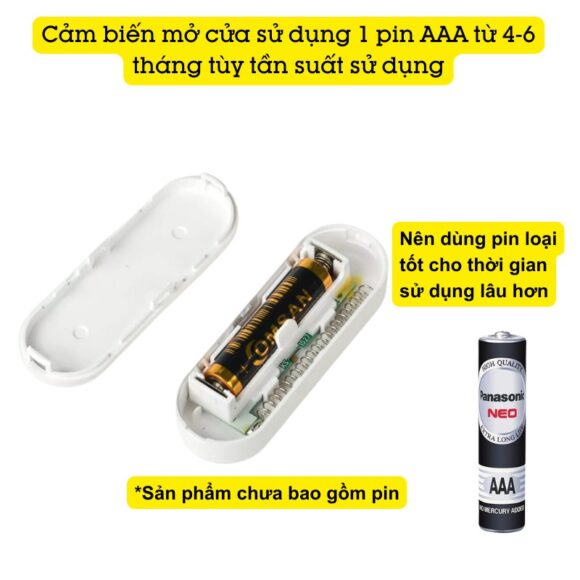 Chuông Báo Khách Cho Cửa Hàng Khi Mở Cửa Phát Nhạc Mp3 Mspirv1(2) cảm biến mở cửa sử dụng 1 pin AAA