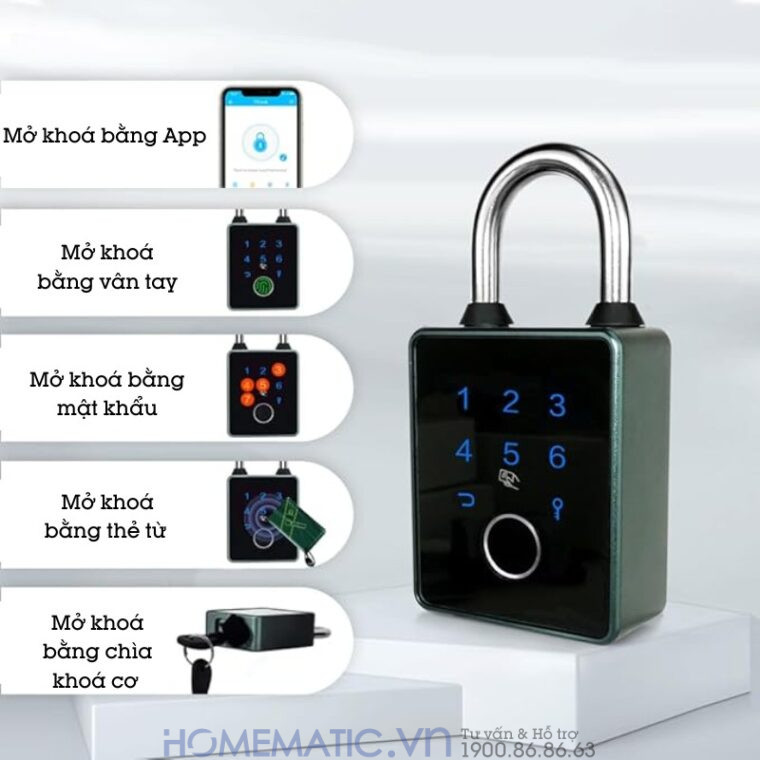 Ổ Khóa Thẻ Từ Mật Khẩu Mã Số Vân Tay Thông Minh Hỗ Trợ Chìa Cơ Exsmith T55d