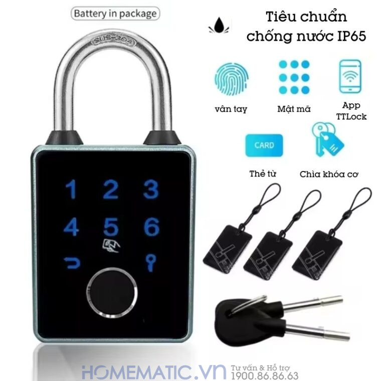 Ổ Khóa Thẻ Từ Mật Khẩu Mã Số Vân Tay Thông Minh Hỗ Trợ Chìa Cơ Exsmith T55d