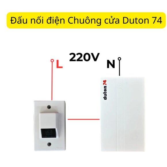 Chuông Cửa Duton 74 cách đấu nối điện lắp điện