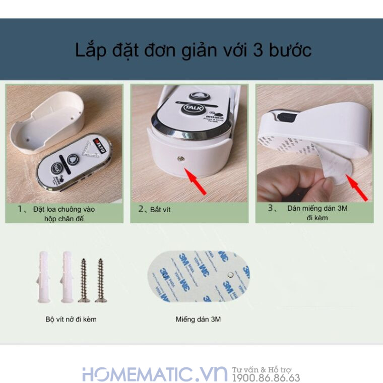 Chuông Cửa Không Dây đàm Thoại 2 Chiều Khoảng Cách Xa Axltd T1920 Chuông Cửa Không Dây đàm Thoại 2 Chiều Khoảng Cách Xa Axltd T1920