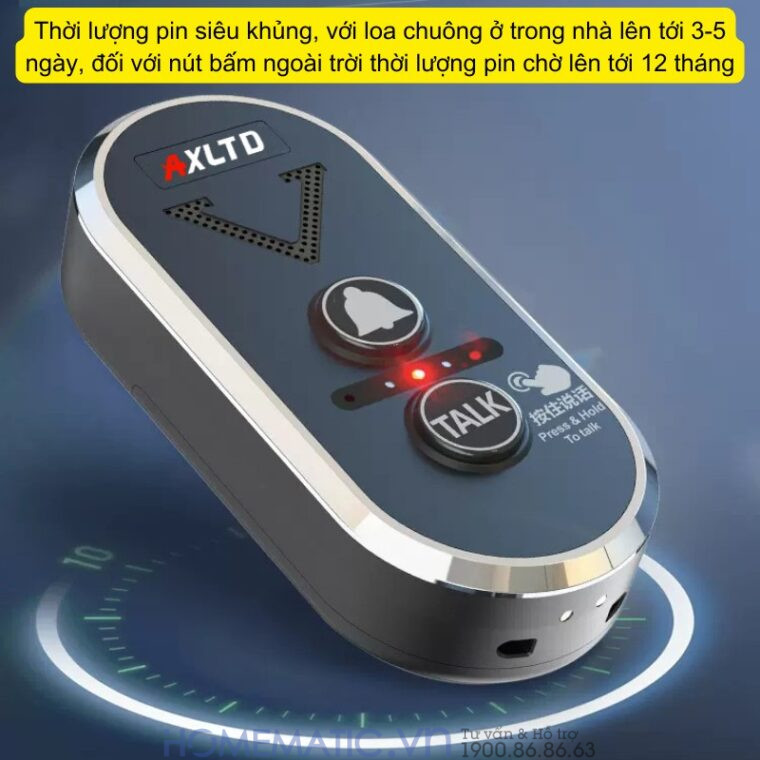 Chuông Cửa Không Dây đàm Thoại 2 Chiều Khoảng Cách Xa Axltd T1920 Chuông Cửa Không Dây đàm Thoại 2 Chiều Khoảng Cách Xa Axltd T1920